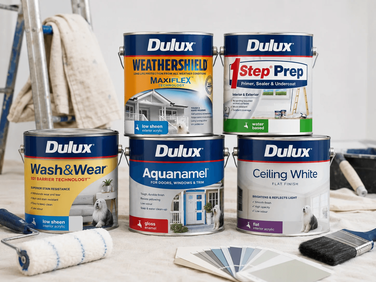 Dulux paint colour range used for colour consultations by Limitless Painting